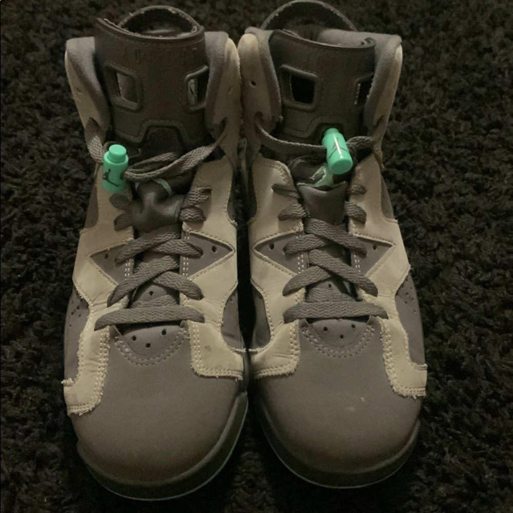 Air Jordan 6 GS Grey Green Glow